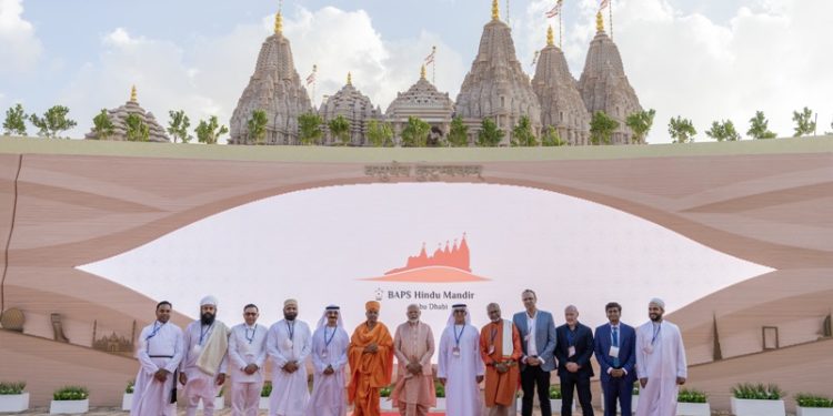  Historic Inauguration of BAPS Hindu Mandir in Abu Dhabi by HH Mahant Swami Maharaj in the presence of Prime Minister of India Narendra Modi and UAE Minister of Tolerance HE Sheikh Nahayan