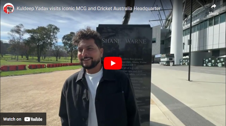  Kuldeep Yadav visits iconic MCG and Cricket Australia Headquarter