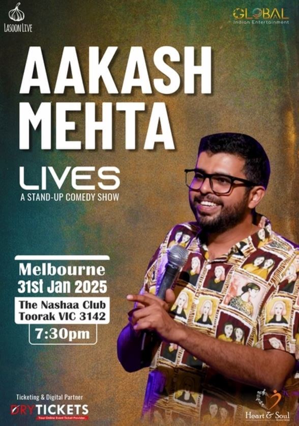 Aakash Mehta Lives A Stand-Up Comedy Show In Melbourne 2025