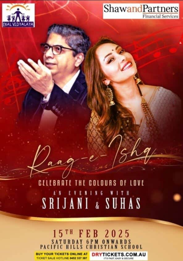 Raag-e-Ishq – An Evening with Srijani & Suhas In Sydney