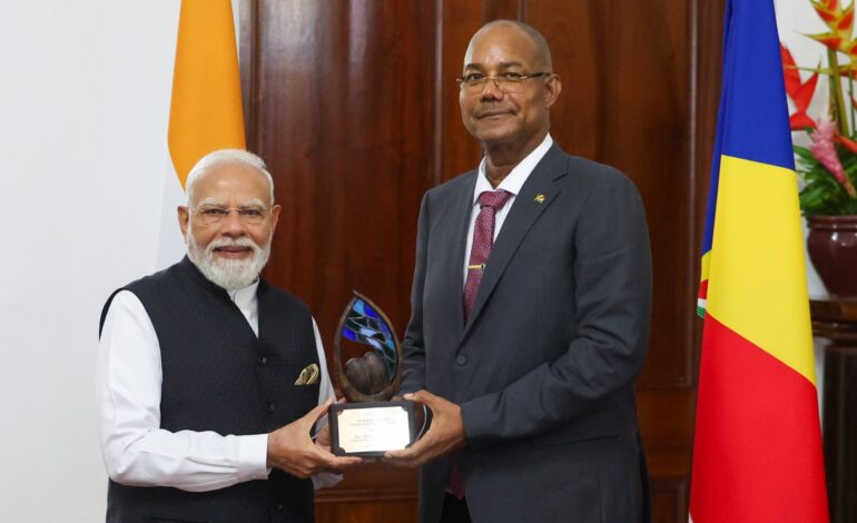  Seychelles Honours Prime Minister Narendra Modi With ‘Guardian Of The Blue Horizon’ Award For Global Climate Leadership