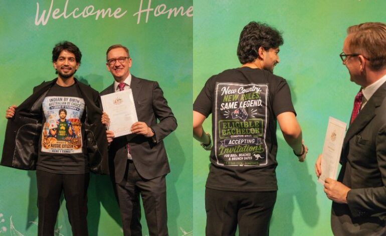  ‘Upgraded To Aussie Citizenship’: Young Indian Migrant’s Viral T-Shirt Becomes Symbol Of Modern Multicultural Australia