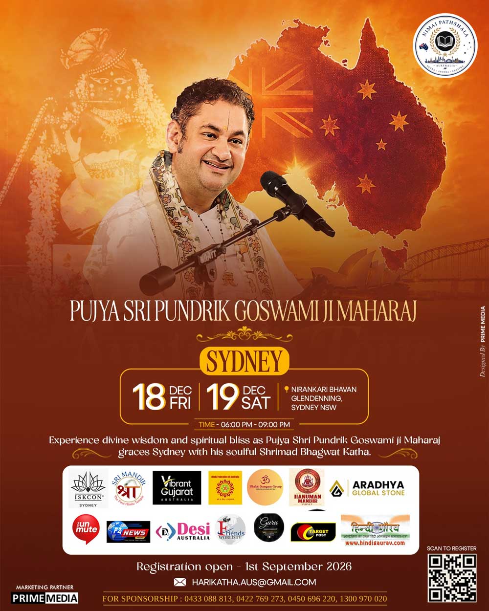 Shri Pundrik Goswami Ji Maharaj Visit to Sydney 2026