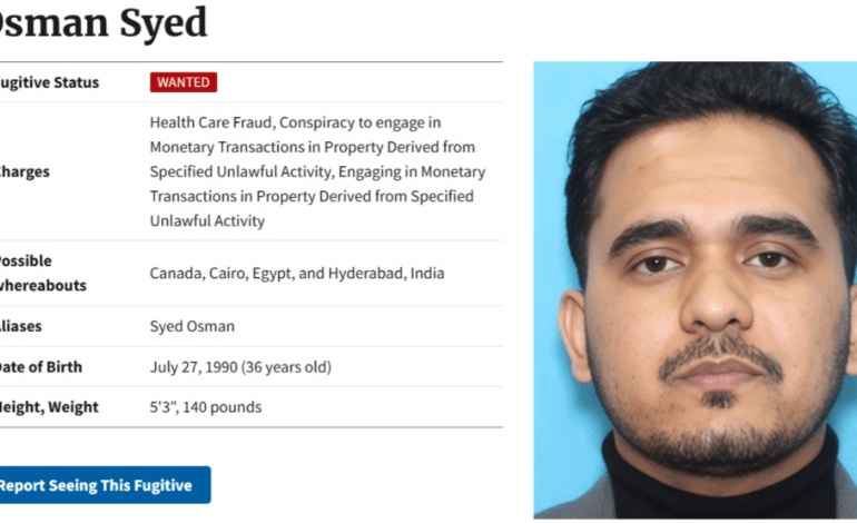  Indian expatriate Sought by US Authorities in Alleged $79 Million Medicare Fraud Case